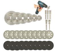 32 Pz Dischi Diamantati Dischi Taglio Mini Dischi Lame da Taglio HSS di Resina per Legno Pietra Metallo Dischi Circolare per Smerigliatrice per Trapano