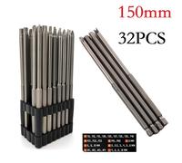 32 pz set punte trapano cacciavite a prova di manomissione con lunghezza 150 mm