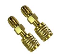 32 R454ABC Adattatore in ottone per refrigeranti con filettatura inversa in lega da 1/4" connettore per migliora la stabilità del giunto del tubo