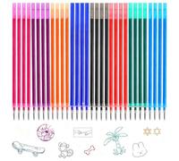 32 Refill per Penna Gel Cancellabile,compatibili con Legami,Altezza 13 cm,Inchiostro Termosensibile, Punta 0,7 mm,Per la scuola e la vita di tutti i giorni(Multicolore-32)