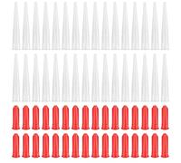 32 Set Silicone Ugelli Calafataggio, Punte per Cartucce Silicone, Beccucci per Cartuccia, Ugelli per Calafataggio, Ugelli Sigillante Silicone con Tappi Rossi, Punte Silicone per Pistola Silicone