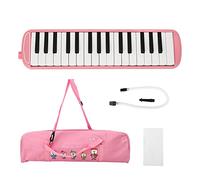 32 Tasti Melodica, Tastiera Stile Pianoforte Armonica a Bocca con Bocchino Custodia Per Il Trasporto Air Piano Keyboard Strumento Musicale Per Principianti Regalo Musicale(Rosa)