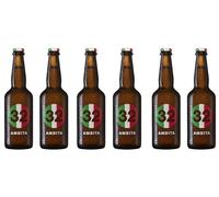 32 Via dei Birrai - AMBITA com’è l’Italia nel mondo - birra ad alta fermentazione, Non Filtrata, Non Pastorizzata - birra chiara monoluppolo 100% italiana - 6 bottiglie da 50cl 4.5% vol.
