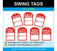 32 x 47mm Swing Etichette - Saldi, Ridotto, Svendita Meno Di Hal