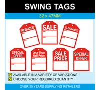 32 x 47mm Swing Etichette - Saldi, Ridotto, Svendita Meno Di Hal