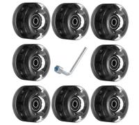 32 x 58mm Roller Skate Ruote con Cuscinetti,8pz Light Up,Rosa Blu Verde Chiaro