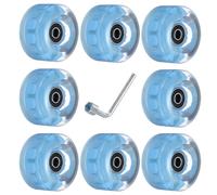 32 x 58mm Roller Skate Ruote con Cuscinetti,8pz Light Up Ruota Quad,Blu Luce