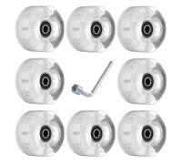 32 x 58mm Roller Skate Ruote con Cuscinetti,8pz Light Up Ruota Quad,Rosa Chiaro