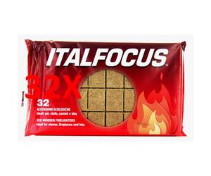32 X Italfocus Accendifuoco Ecologico 32 Accensioni