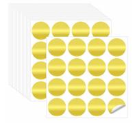 320 adesivi rotondi dorati in rilievo, in lamina d'oro, autoadesivi, etichette per sigilli per buste, certificati (ciascuno da 5,1 cm)