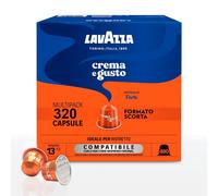 320 Capsule Lavazza Compatibili Nespresso Alluminio Caffè Crema e Gusto Forte