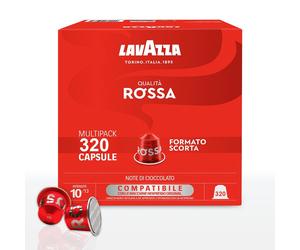 320 Capsule Lavazza Compatibili Nespresso Alluminio Caffè Qualità Rossa