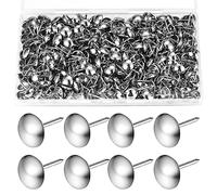 320 Pezzi Chiodini per Tappezzeria, Chiodi per Tappezzeria, Puntine per Mobili Decorativi Antichi, Perni per Pannelli a Pressione Perni per Foto, Sedie, Moquette, Disegno - 11x17 mm/Argento