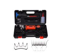 320 W ~ 450 W elettrico velocità regolabile lana cesoie elettrico pecora tagliacapelli rosso 220 V (9 lame a denti curvi)
