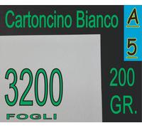 3200 FF Cartoncino bianco gr 200 x Stampante Laser e Inkjet A5