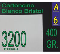 3200 FOGLI CARTA CARTONCINO BIANCA COPERTINE BRISTOL X LASER INKJET A5 10,5x14,8