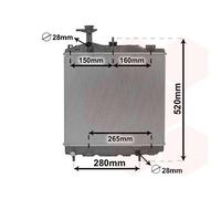 32002266 VAN WEZEL Radiatore, Raffreddamento motore per MITSUBISHI