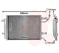 32005177 VAN WEZEL Condensatore, Climatizzatore per MITSUBISHI,SMART