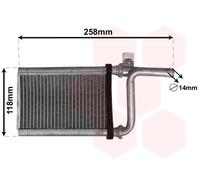 32006254 VAN WEZEL Scambiatore calore, Riscaldamento abitacolo per MITSUBISHI