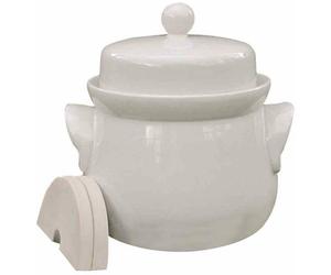 3203 Mini-Gärtopf creme 3,0 l mit Deckel und Steinen Vaso di fermentazione