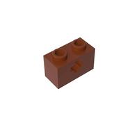 32064 pietra tecnica tecnica 1x2 con manicotto per asse tipo 1 [+ apertura] e perno inferiore, 50 pezzi GDS-633 compatibile con mattoncini Lego colore: marrone 192