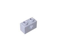 32064 pietra tecnica tecnica 1x2 con manicotto per asse tipo 1 [+ apertura] e perno inferiore, 50 pezzi GDS-633, compatibile con mattoncini Lego, colore: grigio blu