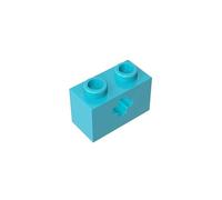 32064 pietra tecnica tecnica 1x2 con manicotto per asse tipo 1 [+ apertura] e perno inferiore, 50 pezzi GDS-633 compatibile con mattoncini Lego, colore: verde smeraldo 322