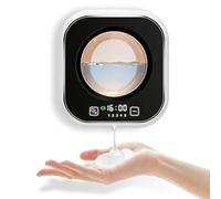 320ml Dispenser Sapone Automatico, 1500mAh Dosatore Sapone Schiuma da Parete 5 Livelli Regolabile Dispenser di Sapone, con Finestra Visiva, per Bagno, Cucina, Hotel ((Schiuma, Bianco))