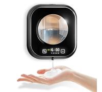 320ml Dispenser Sapone Automatico, 1500mAh Dosatore Sapone Schiuma da Parete 5 Livelli Regolabile Dispenser di Sapone, con Finestra Visiva, per Bagno, Cucina, Hotel ((Schiuma, Nero))