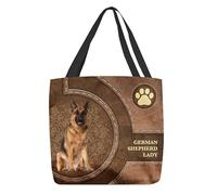 321 Borsa Donna Modello In Pelle Di Cane Da Pastore Tedesco Riutilizzabile Scuola Shopper Bag Universale Shopping Shop Art Borsa 15X50X40cm