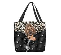 321 Borsa Ecologica Cerniera Interna Bloodhound Con Tasca Interna Shopping Borsa Di Tela Ecosostenibile Palestra Borse Di Cotone 15X50X40cm