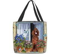 321 Shopper Borsetta Setter Irlandese Oggi Scelgo La Gioia Riutilizzabile Shopping Shopper Borsa Universale Scuola Tote Bag Cotone 15X50X40cm