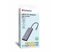 32154 23942321545 Verbatim CMH-14 USB tipo-C 5000 Mbit/s Argento