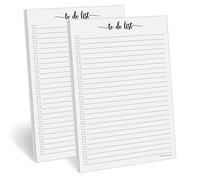 321Done To Do List Notepad - Pack of 2-50 Sheets (5.5" x 8.5") To-Do's Notepad Tear Off, Planning Memo Pad, Planner Checklist Organizing - Made in USA - Simple Script - College-Ruled