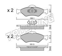 324.0 TRUSTING Kit pastiglie freno, Freno a disco per FORD