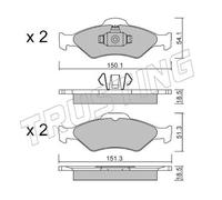 324.0 TRUSTING PAST.FRE.FORD Fiesta 1,3 (S/Abs)00>Ate Trusting Freni