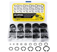 325 Pezzi Anelli Elastici E-Clip, Lega di acciaio Anelli Di Sicurezza Esterni Kit Di Anelli A Scatto, Assortimento Di Anelli D'Arresto, Anello Elastico - Per Assali, Alberi E Altre Parti Mobili