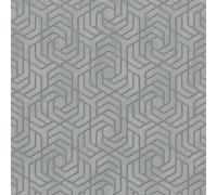 32610 - The New Design Libro Geometrico Argento Grigio Galerie Carta da Parati