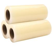 328 Piedi Membrana Copriscarpe Monouso Adesiva, Diametro Interno Cilindro 1,37 Pollici, Larghezza 6,3 Pollici, Materiale in PVC per Macchina Erogatrice Automatica di Copriscarpe(Transparent,3 Rolls)