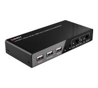 Lindy Switch KVM 32809 – HDMI 4K60, USB 2.0, Audio, 2 porte – Nero
