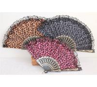 329, 3 Lui Set Ventaglio Ballo Spagnolo Flamenko Mano Ventre Leo Nero Punta