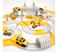329 pezzi Set di piste da corsa per bambini, giocattoli per auto da costruzione, piste per flessibili con 6 auto, regali per bambini di 3 4 5 6 anni, ragazze