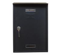 32914 Q.TA' 6 CASSETTA POSTALE C/TETTO E CIL 22X7X33 CM ANTRACITE