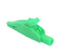 32A / 1000V Car Battery Secure Clip | Textured Grip Brass Electric Test Clip with PA Insulation Cover | 4mm Banana Plug for Automotive Electrical Testing (Green)