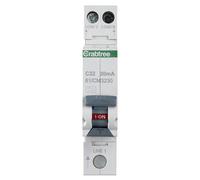 32A 30mA Rcbo Singolo Modulo C Curva - CRABTREE