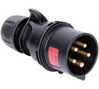 32A 415V 5P ALL BLACK PLUG 025-6X (PCE) Qtà X 1