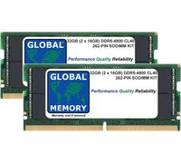 32GB 2x16GB DDR5 4800MHz PC5-38400 262-PIN Sodimm Laptop/Notebook Memory RAM Di