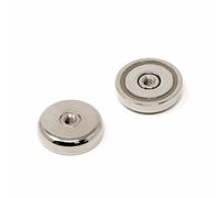 32mm dia N42 neodimio Pot magnete con filettatura interna M6 (confezione da 10)