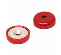 32mm dia tipo A magnete al neodimio Pot-rosso (confezione da 4)