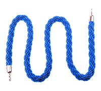 32mm Hemp Twisted Nylon Crowd Control Rope,9.84ft/13.1ft/16.4ft Long Barrier Rope, Hotel Bank Ticket Window Queue Divider(Blue,5m/16.4ft)